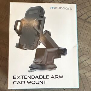 Maxboost Extendable Arm Car Mount - Black